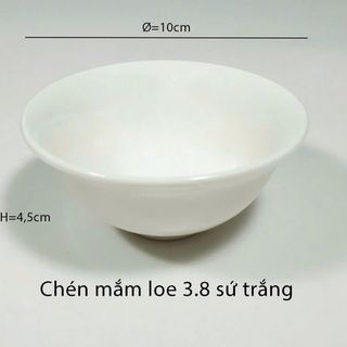 CHÉN SỨ TRẮNG TRƠN CHÉN MẮM