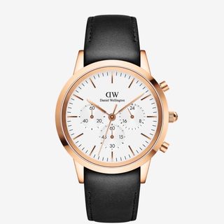 ĐỒNG HỒ NAM CAO CẤP WELLINGTON ICONIC CHRONOGRAPH DÂY DA FULLBOX TEM NÂU VÀ ĐEN