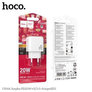 Cóc sạc Hoco CS54a 1 cổng usb, 1 cổng typec