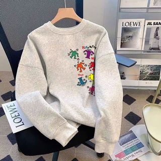 Áo Sweater Cổ tròn tay dài chất vải nỉ bông dày dặn mềm mịn in hoạt hình MÃ 1599