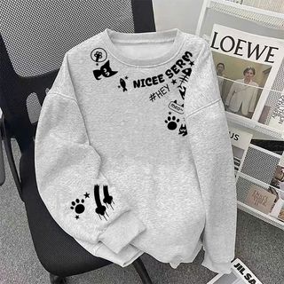 Áo SWEATER NỮ phong cách mới in hoạt hình mèo dễ thương