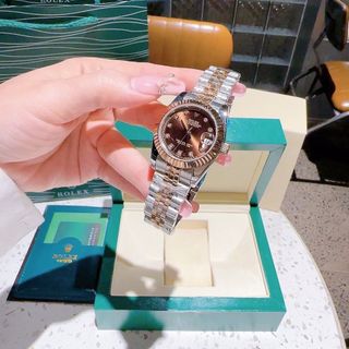 ĐỒNG HỒ NỮ CAO CẤP ROLET DATE JUST MÁY CƠ NIỀNG KHÍA