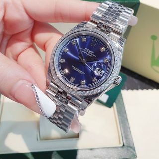 ĐỒNG HỒ NAM NỮ CAO CẤP ROLET DATE JUST MÁY CƠ VIỀN ĐÁ