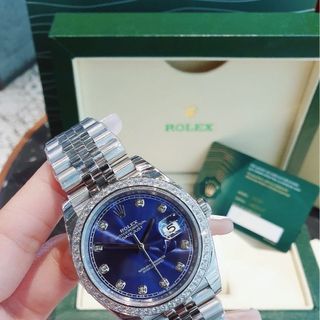 ĐỒNG HỒ NAM NỮ CAO CẤP ROLET DATE JUST MÁY CƠ VIỀN ĐÁ