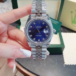 ĐỒNG HỒ NAM NỮ CAO CẤP ROLET DATE JUST MÁY CƠ VIỀN ĐÁ