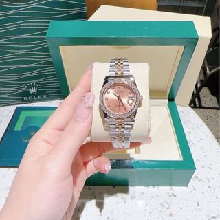 ĐỒNG HỒ NAM NỮ CAO CẤP ROLET DATE JUST MÁY CƠ VIỀN ĐÁ
