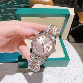 ĐỒNG HỒ NAM NỮ CAO CẤP ROLET DATE JUST MÁY CƠ VIỀN ĐÁ