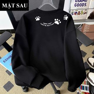 Áo SWEATER NỮ in chân cún BEST FRIEND