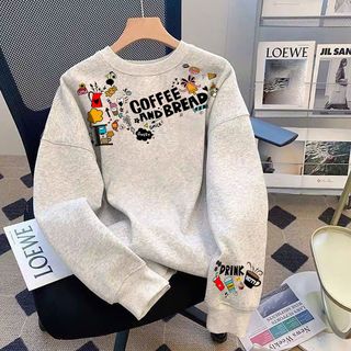 Áo Sweater Cổ tròn tay dài chất vải nỉ bông dày dặn mềm mịn in hoạt hình MÃ 1598