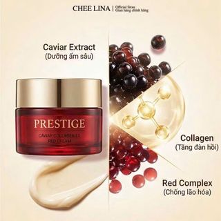 THANH LÝ CHÍNH HÃNG Kem đêm dưỡng trắng chống lão hóa trứng cá muối Prestige Caviar collagen ex Red Cream Hàn Quốc Date 11/27