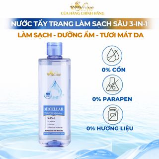 Nước Tẩy Trang SoOne Làm Sạch Tươi Mát Da Không Cồn, Parapen, Hương Liệu Nắp Xanh Nhạt