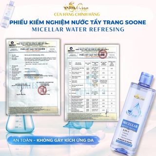 Nước Tẩy Trang SoOne Dành Cho Dầu Mụn, Làm Sạch Sâu, Dưỡng Ẩm, Tươi Mát Da, Không Cồn, Không Paraben, Không Hương Liệu Nắp Xanh Nhạt