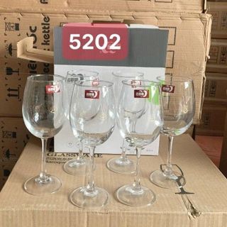 BỘ 6 LY THUỶ TINH UỐNG RƯỢU VANG 465ML EJ5202 (T8)