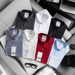 Sơ mi nam. Chất vải lụa thoáng mát chống nhăn, form chuẩn.