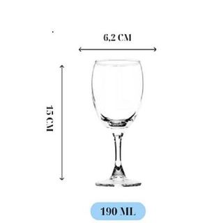 BỘ 6 LY THUỶ TINH UỐNG RƯỢU VANG 190ML GL2004 (T12)