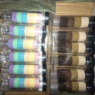 THUN CỘT TÓC CAO SU NHIỀU MÀU - HỘP ỐNG 20 THUN BUỘC TÓC