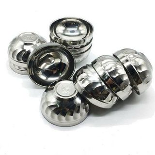 CHÉN INOX XOẮN 2 LỚP 14CM