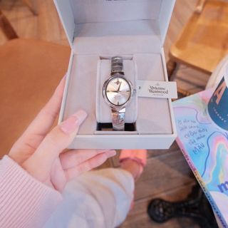 ĐỒNG HỒ NỮ CAO CẤP VIVIENN ARMOUR MẶT OVAN VÒNG KIỀNG BẠC FULLBOX