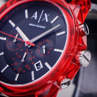 Empori Armani - 𝐎𝐔𝐓𝐄𝐑𝐁𝐀𝐍𝐊𝐒 𝐑𝐄𝐃, 𝐁𝐋𝐔𝐄 𝐒𝐈𝐋𝐈𝐂𝐎𝐍 𝐒𝐓𝐑𝐀𝐏 𝐌𝐄𝐍'𝐒 𝐖𝐀𝐓𝐂𝐇 𝐀𝐗𝟏𝟑𝟑𝟖, 𝐀𝐗𝟏𝟑𝟐𝟕