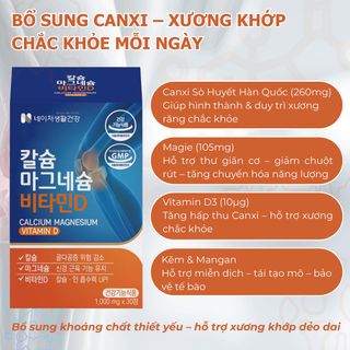 Viên bổ sung Calcium Magie Vitamin D