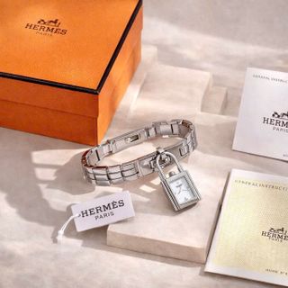 NIB HERM Kelly Steel watch, Mini model, 19 mm- 2in1 – Vừa Là Đồng Hồ, Vừa Là Trang Sức Đẳng Cấp