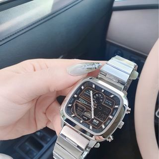 ĐỒNG HỒ NAM CAO CẤP POSSIL THÉP BẠC MẶT VUÔNG ĐIỆN TỬ FULLBOX