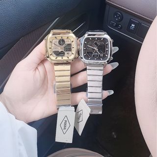 ĐỒNG HỒ NAM CAO CẤP POSSIL THÉP BẠC MẶT VUÔNG ĐIỆN TỬ FULLBOX