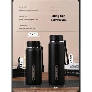 BÌNH GIỮ NHIỆT INOX 800ML SƠN NHÁM (T50)