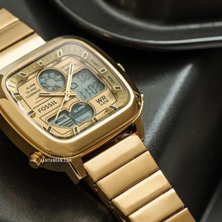ĐỒNG HỒ NAM CAO CẤP POSSIL THÉP VÀNG MẶT VUÔNG ĐIỆN TỬ FULLBOX