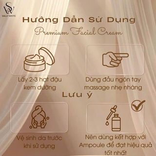 Combo 2 Kem dưỡng SALLY WHITE - PREMIUM FACIAL CREAM 25gr - Giúp trắng da căng bóng, giảm nám sạm