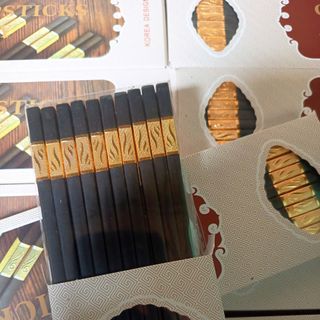 BỘ 10 ĐÔI ĐŨA KHẢM VÀNG CAO CẤP