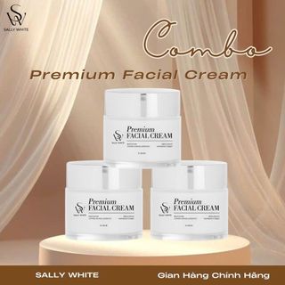 Combo 3 Kem dưỡng SALLY WHITE - PREMIUM FACIAL CREAM 25gr - dưỡng trắng căng bóng, giảm nám sạm