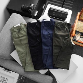 Suông kaki ZR túi hộp vuông. Vải cotton xịn dày mịn, có thun co giãn 4c thoải mái.