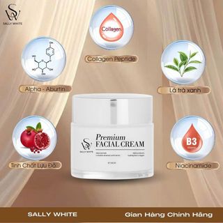 Combo 3 Kem dưỡng SALLY WHITE - PREMIUM FACIAL CREAM 25gr - dưỡng trắng căng bóng, giảm nám sạm
