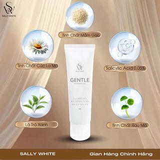 Sữa rửa mặt mầm gạo SALLY WHITE - 100ml Loại bỏ bụi bẩn, cân bằng độ ẩm và dưỡng da sáng mịn