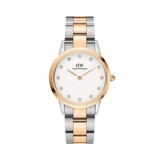 ĐỒNG HỒ NỮ CAO CẤP D WELLINGTON ICONIC LUMINE THÉP DEMI HỒNG FULLBOX TEM