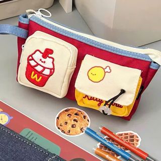 (FREE HĐ) TÚI BÚT VẢI DÙ KFC 1 NGĂN 2 TÚI HỘP