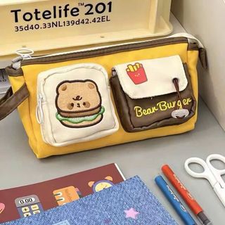 (FREE HĐ) TÚI BÚT VẢI DÙ KFC 1 NGĂN 2 TÚI HỘP