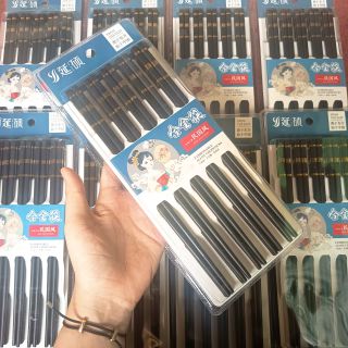 BỘ 10 ĐÔI ĐŨA CÔ GÁI NHẬT SỌC VÀNG