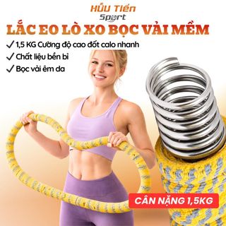 Vòng Lắc Eo Lò Xo Bọc Vải Dù Cao Cấp - Giữ Eo Thon, Cải Thiện Vóc Dáng Tại Nhà Tiện Lợi