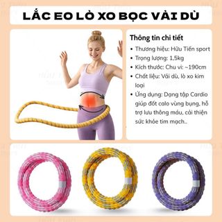 Vòng Lắc Eo Lò Xo Bọc Vải Dù Cao Cấp - Giữ Eo Thon, Cải Thiện Vóc Dáng Tại Nhà Tiện Lợi