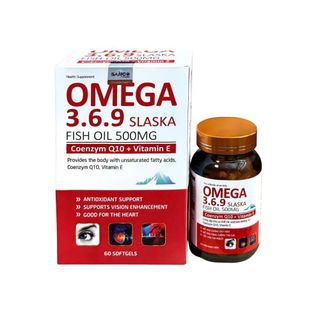 Viên uống Omega 3.6.9 Slaska Fish Oil 500mg giúp tăng cường thị lực, tốt cho tim mạch hộp 60 viên