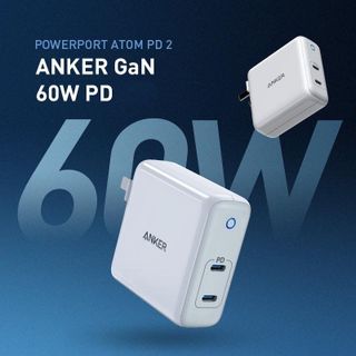 Sạc nhanh Anker Powerport Atom 2 Cổng 60W GaN A2029