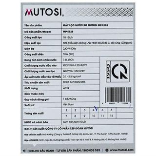Máy lọc nước RO Mutosi MP-S126 10 lõi
