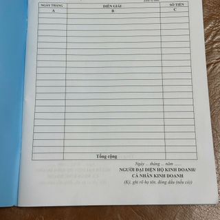 Sổ chi tiết doanh thu bán hàng hóa