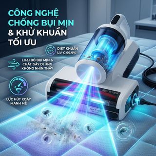 Máy hút bụi nệm sofa EPIN C001 400W – làm sạch sâu, diệt khuẩn UV