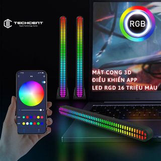 Thanh Led RGB 2 Hàng 48Bit - 64Bit Điều Khiển App - Mặt Cong 3D Siêu Đẹp - Hơn 100 Chế Độ