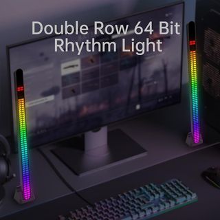 Thanh Led RGB 2 Hàng 48Bit - 64Bit Điều Khiển App - Mặt Cong 3D Siêu Đẹp - Hơn 100 Chế Độ