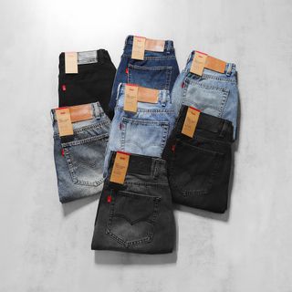 Short Jean Levis 555 Relaxed Straight chất vải 100% cotton .
