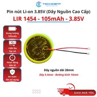 Pin Li-ion LIR 1454 3.85V 105mAh Có Dây